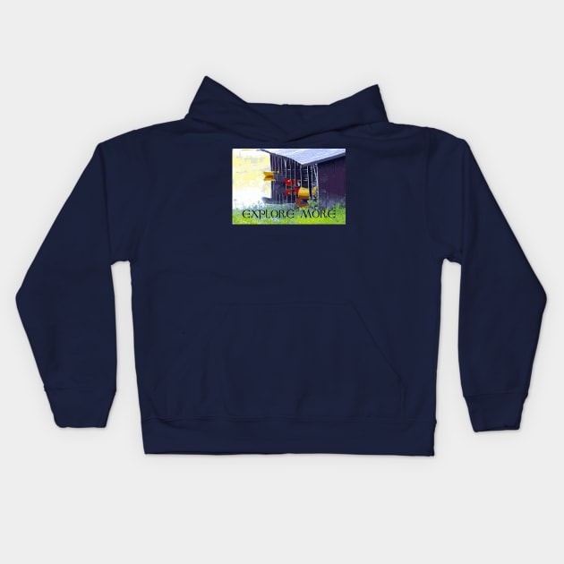 Explore More Canoes Kids Hoodie by candhdesigns